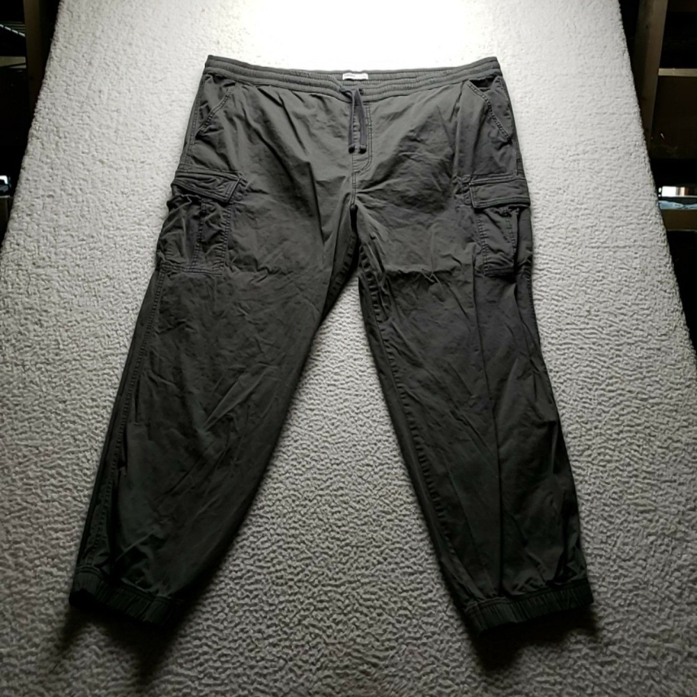 Sonoma Goods For Life Pants Mens 49x30 Green Cargo Jogger 3XLT Elastic Waist